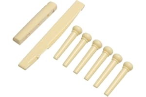 New 6-String Guitar Bridge Pins Set Saddle Nut Acoustic Cattle Tailpiece Reusable Plastic Guitar Accessories for Acoustic Gui