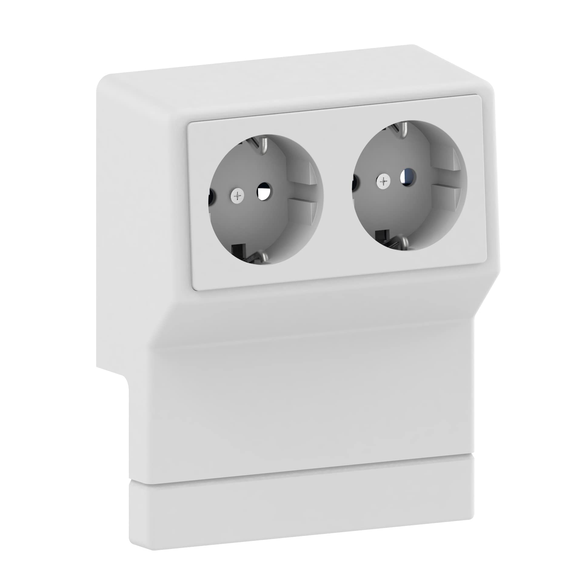 Habengut 2-way socket outlet unit for skirting board 50 mm | Content: 1 piece