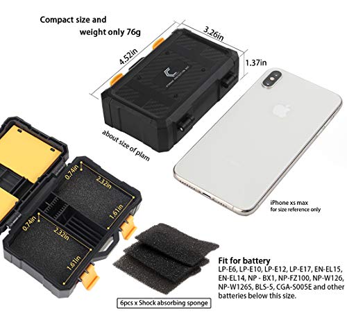 16 slots SD TF CF XQD Memory Card protection box, Nikon Canon GoPro Camera Battery Storage Case with Carabiner, TF card Reader, SD Adapter, Media management, Waterproof & Shockproof, photos & video - Thumbnail 4