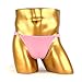 WenMei Men's Bikini Boxer Briefs trip Thongs G-string milk silk Underwear Shorts (pink)