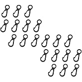 20Pcs Black Plastic Snap Clip Hook Camping Carabiner Buckle Multifunction Snap Hook Camping Equipment Tent Buckle Clips for Lights Hanging to Canopy Outdoor Tent Accessories Carabiners