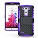 ElBolt LG G3 Vigor / G3 Mini / G3 Beat/ G3s D725 D722 Case - 3 in 1 Bundle Armor Grenade Stand Hard Gel Case - Purple with Free Ultra-Sensitive Stylus Pen and Premium Screen Protector by ElBolt TM