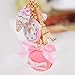 CHUANGLI Sweet Macaron Donuts Ice Cream Eiffiel Tower Keychain Bag Purse Decor Key Pendant Pink