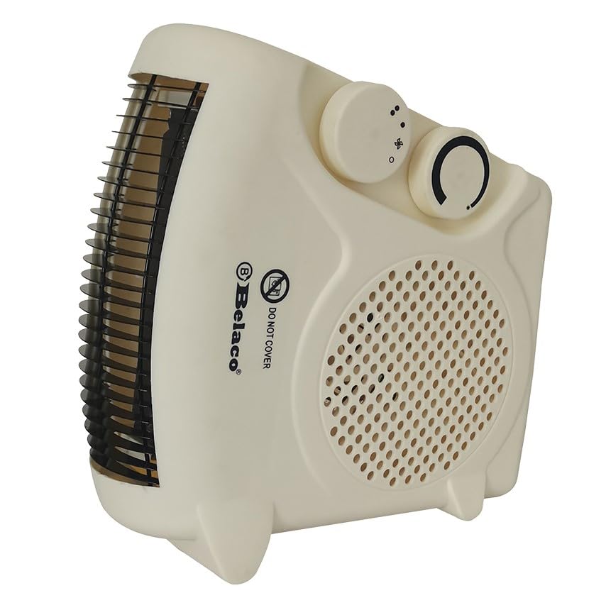 Belaco Fan Heater 2 Heat Settings 1000/2000W Electric Heaters Overheat Protection BFH22C