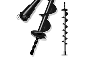 LONGRUN Earth Auger Drill Bit for Garden Fence Post, 3" x 31.5(7.5x80cm) Auger Post Hole Digger, 0.79”(20mm) Inner Shaft Auge