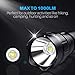 CISNO 1000 Lumens Flashlight Light With Mount and Pressure Switch For Picatinny Quad Rail