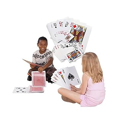 Super Z Outlet Giant Jumbo Deck of Big Play Cards Fun Full Poker Game Set - Åtgärder 8-1 / 4 "x 11-3 / 4 & quot