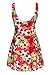 Wantdo Women's Slender Scoop One Piece Support Up Swimsuit Dress Swimwear Dress, US 8-10/Tag 5XL  , Lily Orange