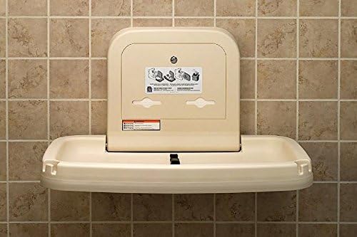 Koala Baby Changing Station Koala Bear Kare Horizontal Wall Mount Rectangular Cream Polypropylene