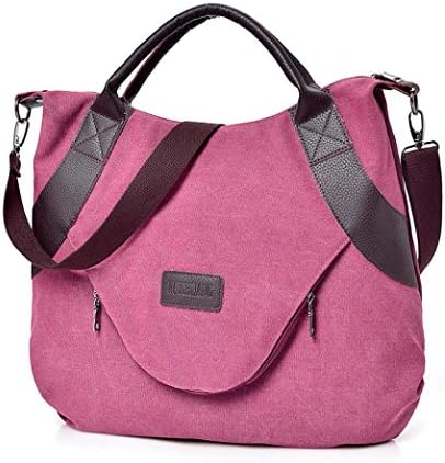 LLguz Fashion Women Vintage Canvas Zipper Shoulder Bags Handbag Crossbody Bag School Bag Shoulder Messenger Bag
