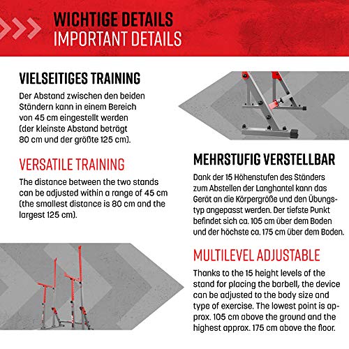 K-Sport-Verstaerkte-Langhantelablage-mit-Absicherung-I-Squat-Rack-fuer-Langhanteltraining-I-Hantel-Ablage-mit-Verstellbarer-Absicherung-I-Kniebeugenstaender-I-Professionelle-Fitnessgeraete-fuer-Zuhaus