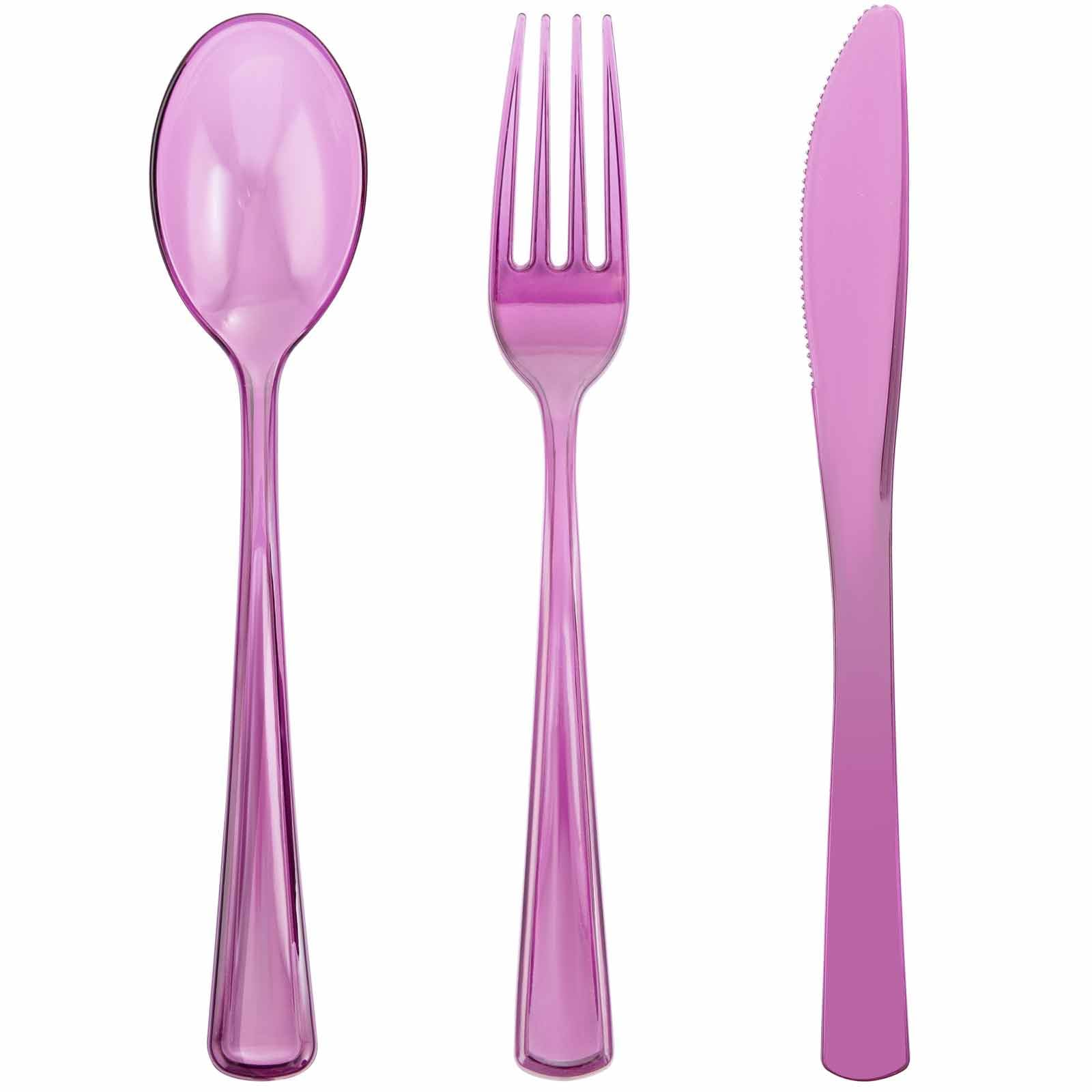 Photo 1 of *No Returns WDF 180 Pieces Purple Plastic Silverware Disposable & cupcake stand 