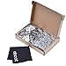 eBoot 50 Pieces Hanging D Ring Picture Frame Hangers Double Hole with Screws