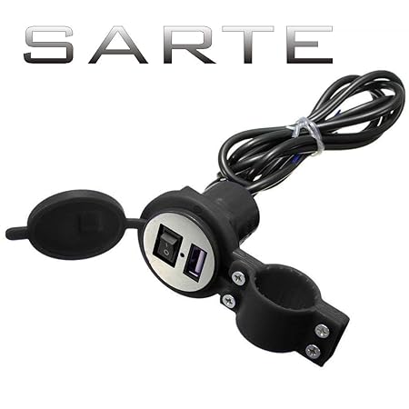 SARTE Bike Round USB Waterproof Mobile Holder/Charger - Color as per Availability