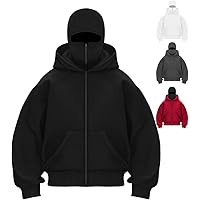 Cagoule à Capuche En Polaire à Double Capuche Zippée Pour