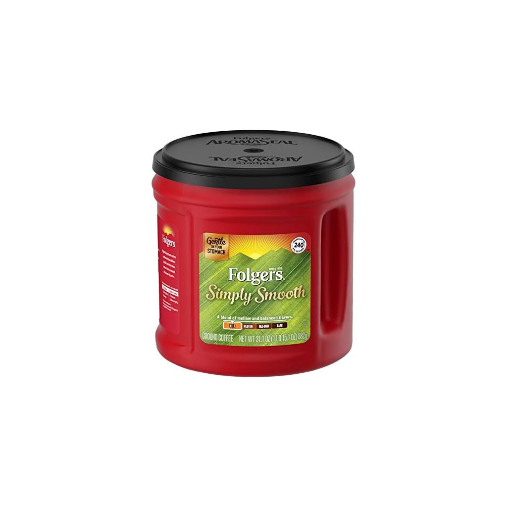 Folgers Simply Smooth Mild Roast Ground Coffee 31 1 Ounces For The
