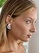 Mariell Rose Gold Cubic Zirconia Crystal Bridal Earrings, Marquis Shape CZ Curved Clusters, Earrings for Wedding, Bridesmaids, Homecoming, Mother of the Bride