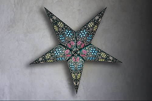 GalaxyArts - Chakra (Turquoise, Medium) - Paper Star Lantern - Handmade
