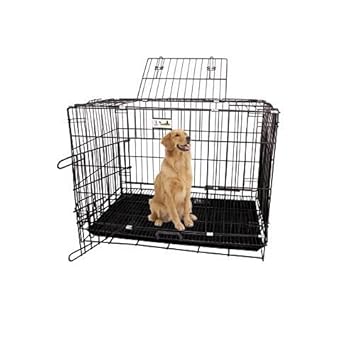 Jainsons Pet Products Black Cage/Crate/Kennel with Removable Tray for Dogs/Cats, 36 inch