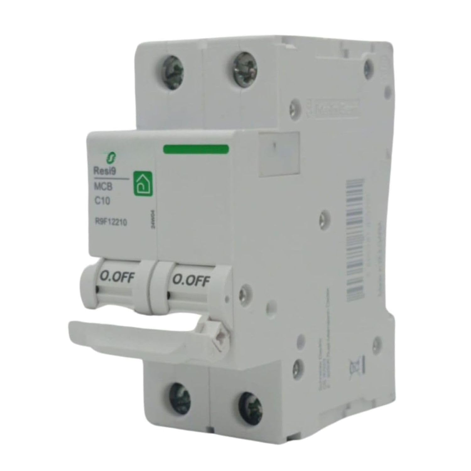 RASMACOR | Residential Magnetic Thermal Switch 2P 10A | RESI9 Schnéider R9F12210 | CURVE C | Frequency 50/60HZ | Standard UNE/EN 60898-1 CE | 10 Amps