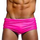 UXH New Men Swimwear Boxer Beach Shorts suilt Men's Boxer Surfing Swim Pants Stretch Swimming Trunks