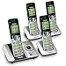 VTech CS6529-4 DECT 6.0 Phone Answering System with Caller ID/Call Waiting, 4 Cordless Handsets, Silver/Black
