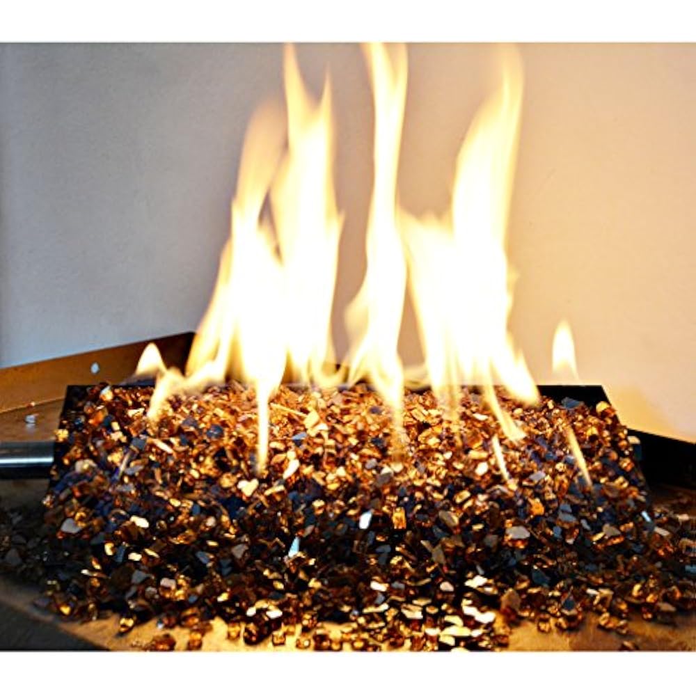 Stainless Steel Natural Gas Fireplace Triple Flame Pan Burner Kit, 22.5