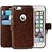 Lockwood iPhone 6/6s | Folio Wallet Card Case | Faux Leather | Vintage Dark Brown | (4.7 Inch) | Ultra Slim & Light