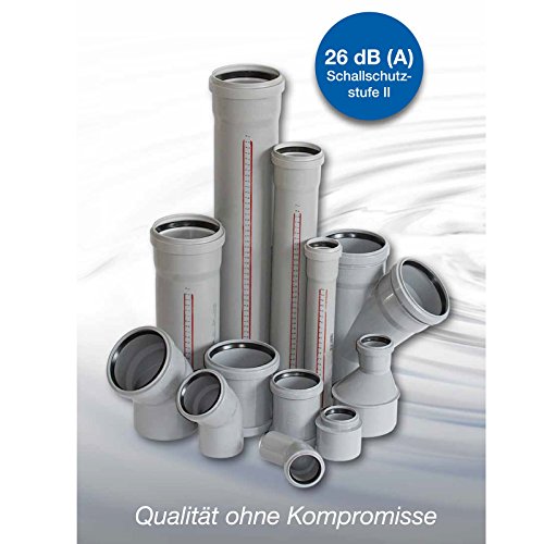 HT-Rohr, Abwasserrohr, Passlänge, Durchmesser DN 100mm, Länge 500mm – Bild 5