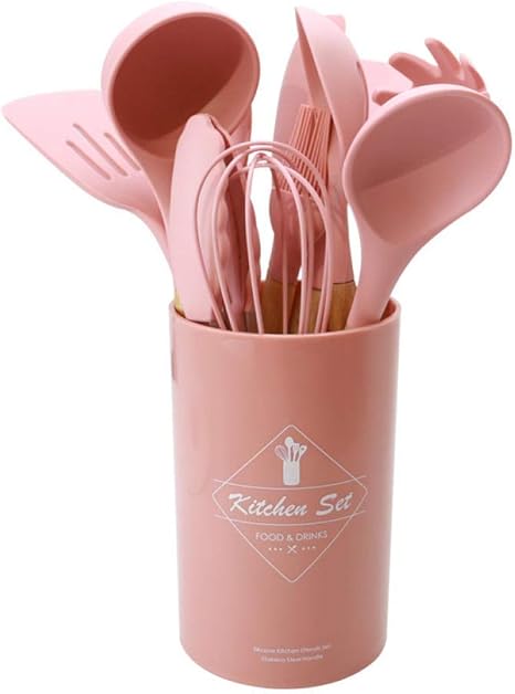 Amazon 調理器具 ノンスティックシリコンキッチン用品セット11個 簡単に保管するための保管バケット キッチン ツールセット オンライン通販