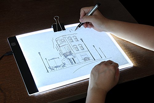A4 LED Diamond Painting Light, Genround 5D Diamond Painting Kit, 3.5mm Thin Waterproof A4 Led Light Box Led Drawing Board for Kids & Adults Painting with Diamonds to See Symbols and Numbers Clearer