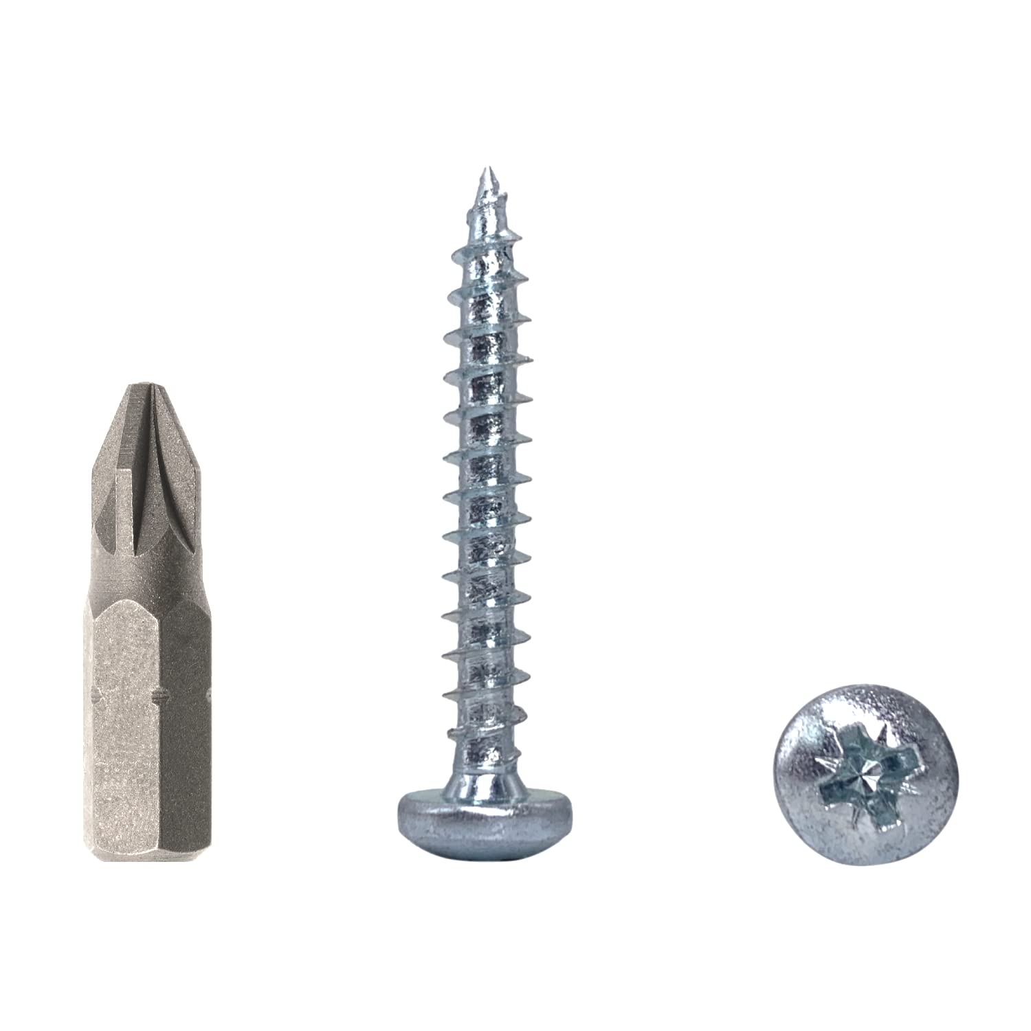 (Pack of 30 pcs) DIN 7981 Zinc Plated Steel 5.0 x 35 mm Wood Screws, Chipboard Screws with Pan Head, Universal Pozi-Drive Screw, PZ Fully Threaded (30, 5.0 x 35 mm)