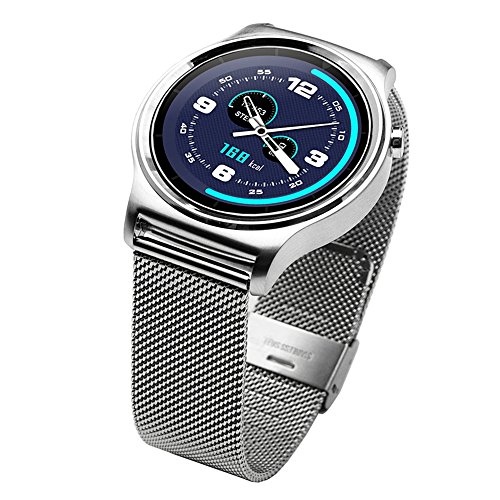 YIDA SW38 Full Round Screen Smart Watch Call SMS Sedentary Reminder Pedometer Heart Rate Sleep Monitor For iPhone iOS Android (Silver-Stainless) YIDA SW38 Full Round Screen Smart Watch Call SMS Sedentary Reminder Pedometer Heart Rate Sleep Monitor For iPhone iOS Android (Silver-Stainless)
