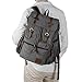 Lifewit 17 inch Canvas Backpack Vintage Leather Laptop School Bag Travel Daypack Grey