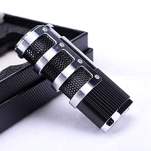 BS Cigar Cutter and Lighter Set, Cigar Punch Lighter Triple Jet Flame Butane Cigarette Torch Lighter (Black) - Thumbnail 6