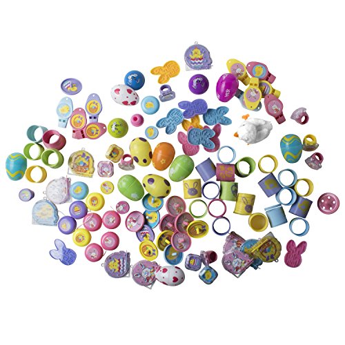 Bulk Toys Party Favors for Kids Party - 100 Pc Easter Theme Toy Assortment for Goodie Bags Party Bags Easter Pinata Prizes Easter Basket and more