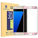 Galaxy S7 Screen Protector, Seacosmo Tempered Glass Screen Protector Cover [ 3D Curved Full Coverage ] For Samsung Galaxy S7 LIFETIME WARRANTY, Rose Gold