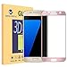 Galaxy S7 Screen Protector, Seacosmo Tempered Glass Screen Protector Cover [ 3D Curved Full Coverage ] For Samsung Galaxy S7 LIFETIME WARRANTY, Rose Gold