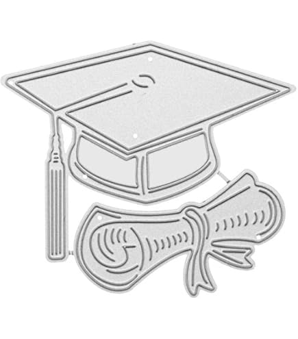 BUZHI Graduation Hat Metal Cutting Dies,Cut Die Stencil Template Mould For DIY Scrapbooking Embossing Album Paper Card Crafts