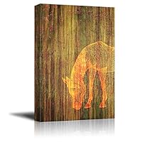 Canvas Wall Art Abstract Animal Lines Art Canvas Prints Home Artwork Decoration for Living Room,Bedroom - 12x18 inches