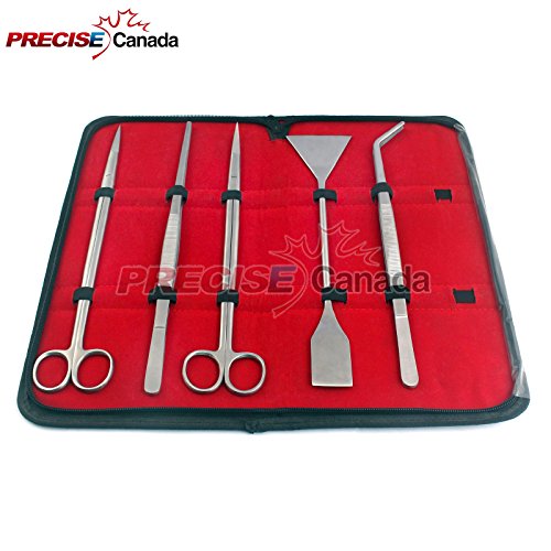 PRECISE CANADA Aquarium Plant Tools, Aquatic Plant Stainless Steel Tweezers Scissor Spatula Planted Aquarium Tools Set & Aquarium Starter Kit