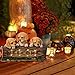 Welcome Garden Statue Solar Powered LED Lights, 15 Inch Puppy Dog Decor Outdoor Garden Yard, Holiday Housewarming Gift