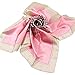 TONY & CANDICE (TM) Women's Graphic Print 100% Silk, Silk Scarf Square, 33 * 33 Inches (Pink Luxury Pattern Print)