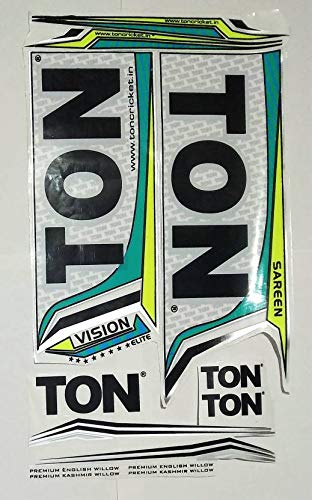 SS TON Vision Elite Limited Edition Cricket Bat Bat Sticker (Blue, Yellow)