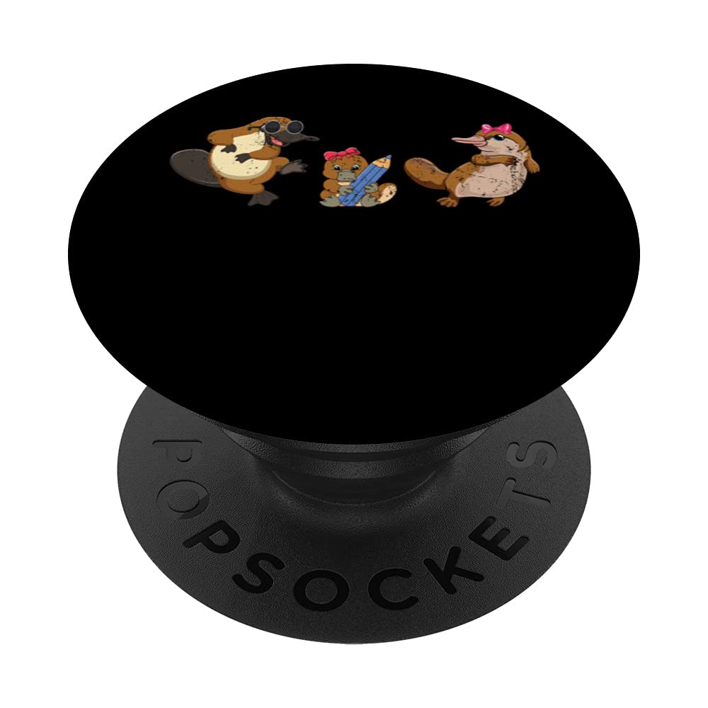 Cute Australia Animal Platypus Family Aussie Zoo Platypus PopSockets Swappable PopGrip