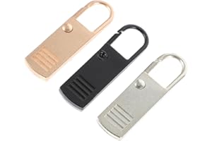 OSALADI 9pcs Large Metal Removable Zipper Pulls for Luggage Backpack Suitcase – Silver, Black Gold Tags