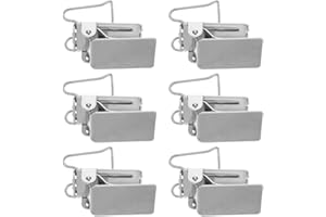 WOFASHPURET 6pcs Heavy Duty Silver Curtain Clips for Hanging Rugs, Tapestries, and Quilts – Metal Fabric Clamps