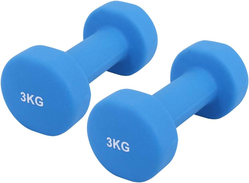 Greenbay Hex Dumbbells Neoprene Coated Hexagonal Hand Weights, Strength Training Pair Weight Set