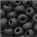 Jablonex Jet Czech Seed Beads, Black Matte