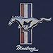 Ford Mustang Logo Licensed T-Shirt Poly Cotton Blend Classic Look - XX-Large Heather Navy
